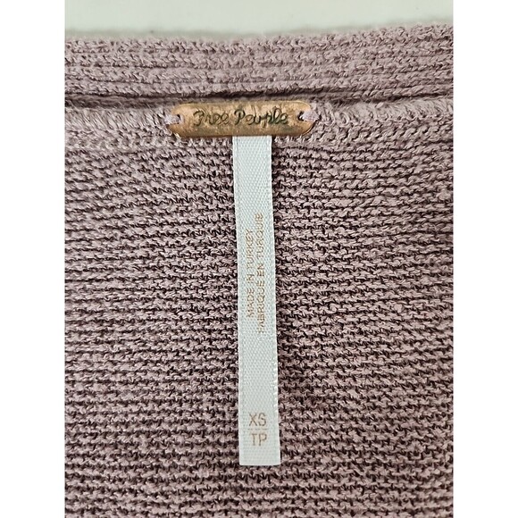 Free People Sweater Crisscross Tunic Long Sleeve Knit Purple Size XS - Picture 8 of 8